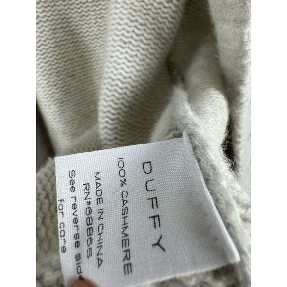 Duffy Cardigan Womens Cream Sz Small  Cashmere Vest Open Front Draped Sleeveless - Picture 4 of 6